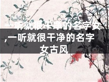 一听就很干净的名字女,一听就很干净的名字女古风
