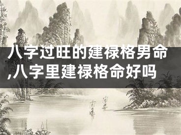 八字过旺的建禄格男命,八字里建禄格命好吗