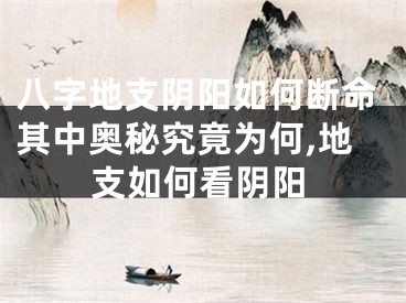 八字地支阴阳如何断命其中奥秘究竟为何,地支如何看阴阳