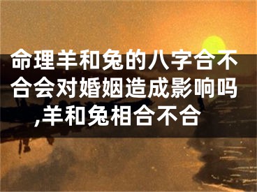命理羊和兔的八字合不合会对婚姻造成影响吗,羊和兔相合不合