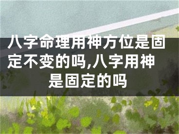 八字命理用神方位是固定不变的吗,八字用神是固定的吗