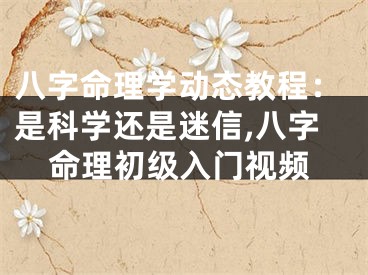 八字命理学动态教程：是科学还是迷信,八字命理初级入门视频