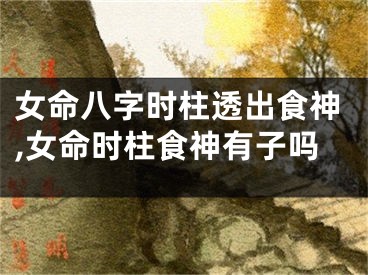 女命八字时柱透出食神,女命时柱食神有子吗