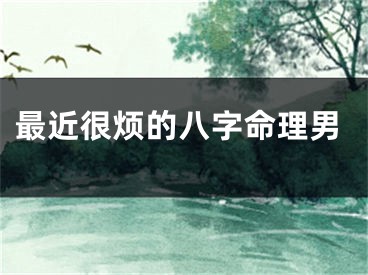 最近很烦的八字命理男