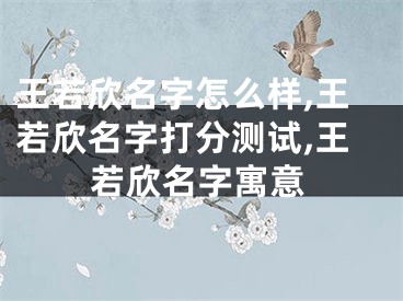 王若欣名字怎么样,王若欣名字打分测试,王若欣名字寓意