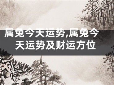 属兔今天运势,属兔今天运势及财运方位