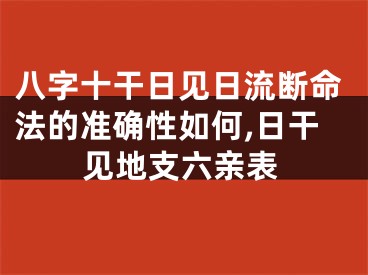 八字十干日见日流断命法的准确性如何,日干见地支六亲表