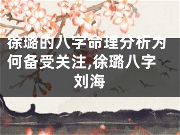 徐璐的八字命理分析为何备受关注,徐璐八字刘海