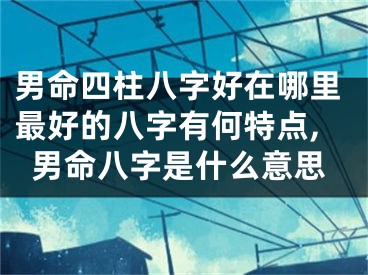 男命四柱八字好在哪里最好的八字有何特点,男命八字是什么意思