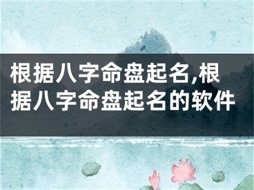 根据八字命盘起名,根据八字命盘起名的软件
