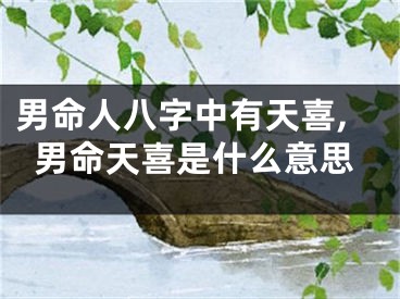 男命人八字中有天喜,男命天喜是什么意思