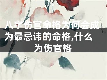 八字伤官命格为何会成为最忌讳的命格,什么为伤官格