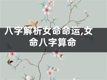 八字解析女命命运,女命八字算命