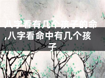 八字看有几个孩子的命,八字看命中有几个孩子