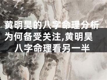 黄明昊的八字命理分析为何备受关注,黄明昊八字命理看另一半
