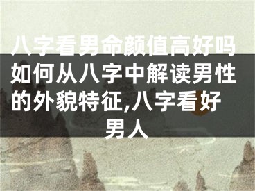 八字看男命颜值高好吗如何从八字中解读男性的外貌特征,八字看好男人