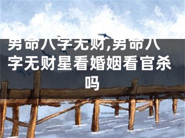 男命八字无财,男命八字无财星看婚姻看官杀吗