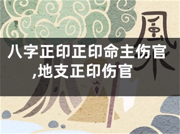 八字正印正印命主伤官,地支正印伤官