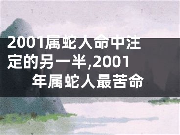 2001属蛇人命中注定的另一半,2001年属蛇人最苦命