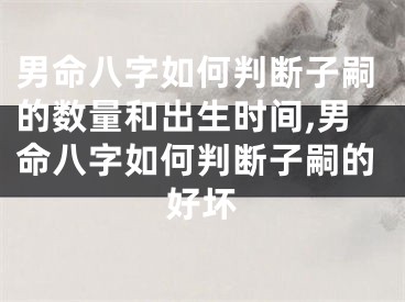 男命八字如何判断子嗣的数量和出生时间,男命八字如何判断子嗣的好坏