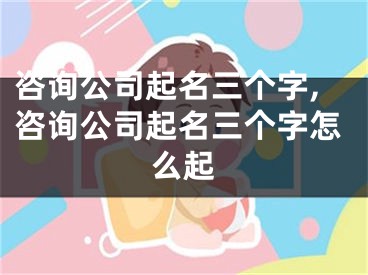 咨询公司起名三个字,咨询公司起名三个字怎么起