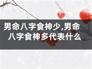 男命八字食神少,男命八字食神多代表什么
