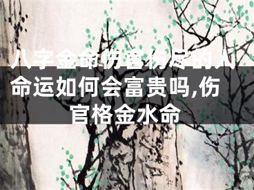 八字金命伤官伤尽的人命运如何会富贵吗,伤官格金水命