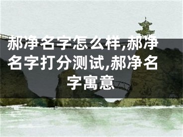 郝净名字怎么样,郝净名字打分测试,郝净名字寓意