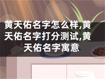 黄天佑名字怎么样,黄天佑名字打分测试,黄天佑名字寓意