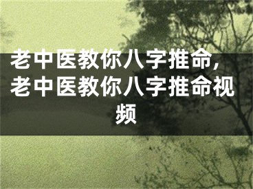 老中医教你八字推命,老中医教你八字推命视频