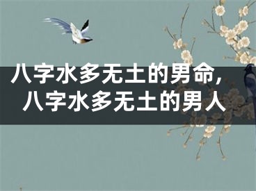 八字水多无土的男命,八字水多无土的男人