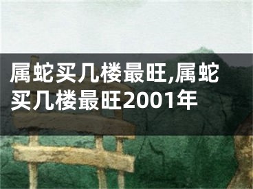 属蛇买几楼最旺,属蛇买几楼最旺2001年