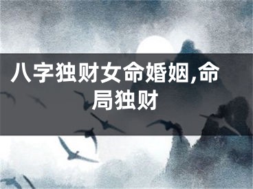 八字独财女命婚姻,命局独财