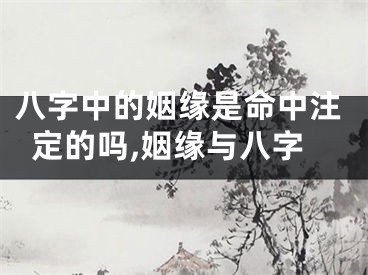 八字中的姻缘是命中注定的吗,姻缘与八字