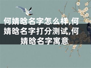 何婧晗名字怎么样,何婧晗名字打分测试,何婧晗名字寓意