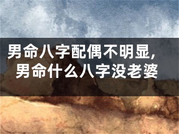 男命八字配偶不明显,男命什么八字没老婆
