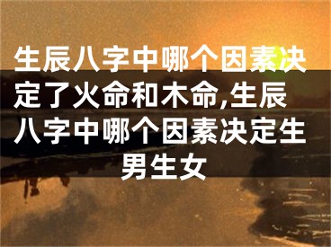 生辰八字中哪个因素决定了火命和木命,生辰八字中哪个因素决定生男生女