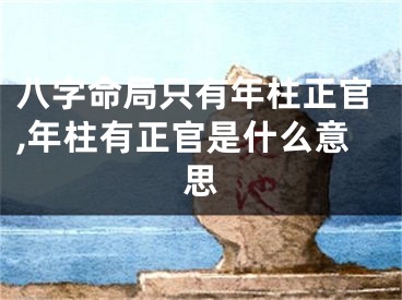 八字命局只有年柱正官,年柱有正官是什么意思