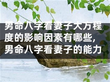 男命八字看妻子大方程度的影响因素有哪些,男命八字看妻子的能力