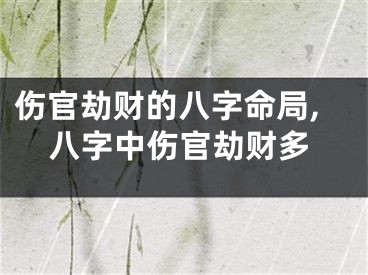 伤官劫财的八字命局,八字中伤官劫财多
