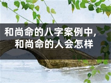 和尚命的八字案例中,和尚命的人会怎样