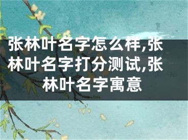 张林叶名字怎么样,张林叶名字打分测试,张林叶名字寓意