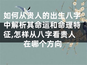 如何从贵人的出生八字中解析其命运和命理特征,怎样从八字看贵人在哪个方向