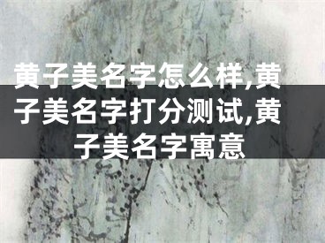 黄子美名字怎么样,黄子美名字打分测试,黄子美名字寓意