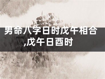 男命八字日时戊午相合,戊午日酉时