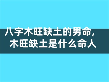 八字木旺缺土的男命,木旺缺土是什么命人