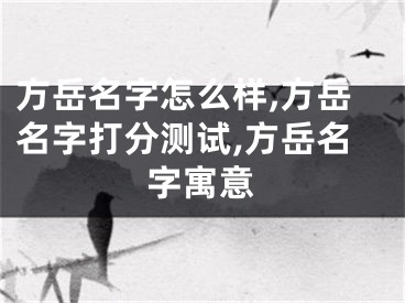 方岳名字怎么样,方岳名字打分测试,方岳名字寓意