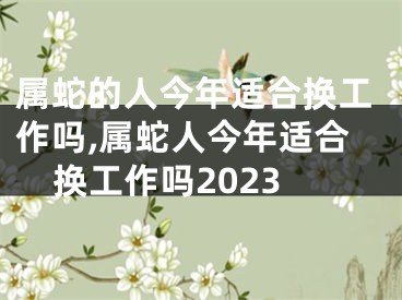 属蛇的人今年适合换工作吗,属蛇人今年适合换工作吗2023