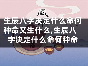 生辰八字决定什么命何种命又生什么,生辰八字决定什么命何种命