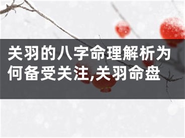 关羽的八字命理解析为何备受关注,关羽命盘